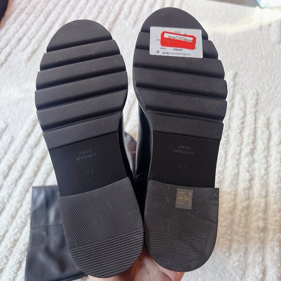 Stuart Weitzman Chicago Over-the-Knee Lug Boots Black Leather US 8.5 - Picture 8 of 10